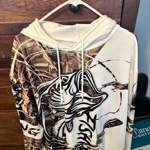 Camouflage Fish Graphic Hoodie